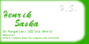 henrik saska business card